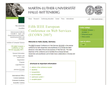 Tablet Screenshot of ecows2007.uni-halle.de