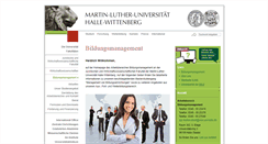 Desktop Screenshot of bildungsmanagement.uni-halle.de