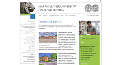 Desktop Screenshot of physik.uni-halle.de