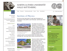 Tablet Screenshot of physik.uni-halle.de