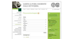 Desktop Screenshot of pressemitteilungen.pr.uni-halle.de