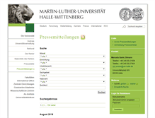 Tablet Screenshot of pressemitteilungen.pr.uni-halle.de