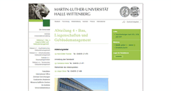 Desktop Screenshot of bau.verwaltung.uni-halle.de