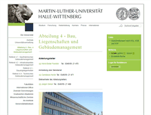 Tablet Screenshot of bau.verwaltung.uni-halle.de