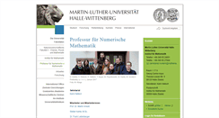 Desktop Screenshot of numerik.mathematik.uni-halle.de