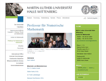 Tablet Screenshot of numerik.mathematik.uni-halle.de