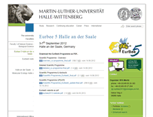 Tablet Screenshot of eurbee2012.uni-halle.de