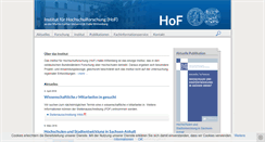 Desktop Screenshot of hof.uni-halle.de