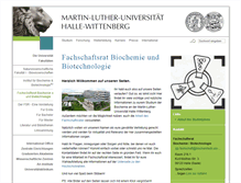 Tablet Screenshot of fachschaft.biochemtech.uni-halle.de