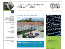 Tablet Screenshot of mathematik.uni-halle.de