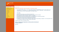 Desktop Screenshot of kooperationsstelle.uni-halle.de