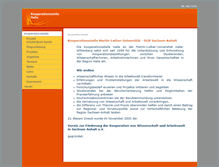 Tablet Screenshot of kooperationsstelle.uni-halle.de