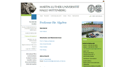 Desktop Screenshot of algebra.mathematik.uni-halle.de