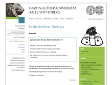 Tablet Screenshot of fsr-biologie.uni-halle.de