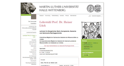 Desktop Screenshot of lueck.jura.uni-halle.de