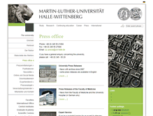 Tablet Screenshot of pr.uni-halle.de